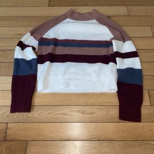 Pink Rose Vintage Mock-Neck Sweater Size Small